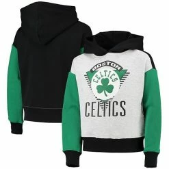 Outerstuff Girls Youth Black Boston Celtics Let's Get Loud Colorblock Pullover Hoodie