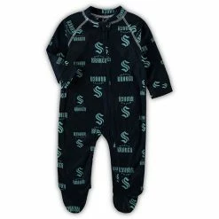 Outerstuff Newborn & Infant Deep Sea Blue Seattle Kraken Raglan Full-Zip Jumper