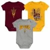 Outerstuff Infant Maroon/Gold/Heathered Gray Arizona State Sun Devils 3-Pack Game On Bodysuit Set 1 Outerstuff Infant Maroon/Gold/Heathered Gray Arizona State Sun Devils 3-Pack Game On Bodysuit Set -Outerstuff shop unnamed file 6710