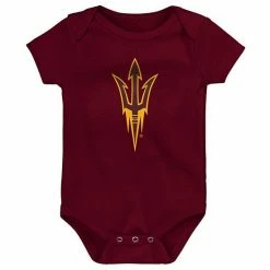 Outerstuff Infant Maroon/Gold/Heathered Gray Arizona State Sun Devils 3-Pack Game On Bodysuit Set -Outerstuff shop unnamed file 6712