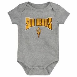 Outerstuff Infant Maroon/Gold/Heathered Gray Arizona State Sun Devils 3-Pack Game On Bodysuit Set -Outerstuff shop unnamed file 6714