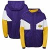 Outerstuff Youth Purple Los Angeles Lakers Pick-Up Game Hoodie Full-Zip Jacket