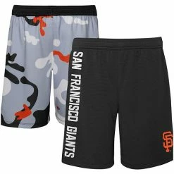 Outerstuff Youth Black San Francisco Giants Camo Newsies Active Shorts