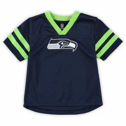 Outerstuff Toddler College Navy/Neon Green Seattle Seahawks Red Zone V-Neck Jersey Top & Pants Set -Outerstuff shop unnamed file 6802