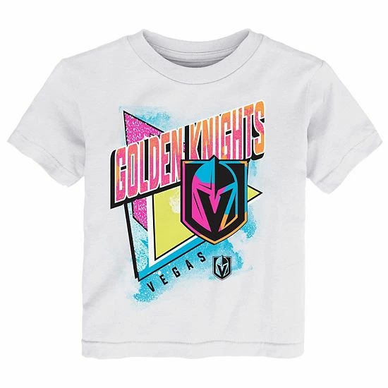 Outerstuff Toddler White/Yellow Vegas Golden Knights Wave Breaker T-Shirt & Shorts Set 5 Outerstuff Toddler White/Yellow Vegas Golden Knights Wave Breaker T-Shirt & Shorts Set - Image 3