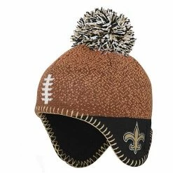Outerstuff Newborn & Infant Brown New Orleans Saints Football Head Knit Hat