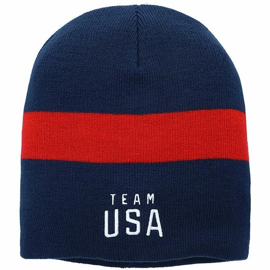 Outerstuff Youth Navy Team USA Stripe Knit Hat 3 Outerstuff Youth Navy Team USA Stripe Knit Hat