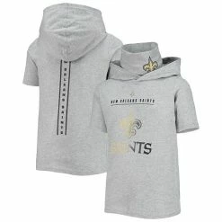 Outerstuff Youth Heathered Gray New Orleans Saints On Guard Hoodie T-Shirt -Outerstuff shop unnamed file 6846