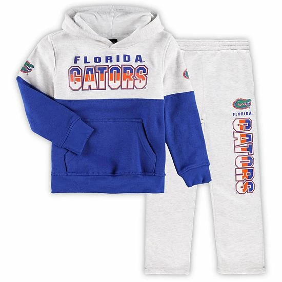 Outerstuff Infant Heather Gray/Royal Florida Gators Playmaker Pullover Hoodie & Pants Set 3 Outerstuff Infant Heather Gray/Royal Florida Gators Playmaker Pullover Hoodie & Pants Set