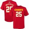 Outerstuff Youth Clyde Edwards-Helaire Red Kansas City Chiefs Mainliner Player Name & Number T-Shirt