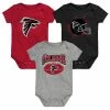 Outerstuff Infant Red/Black/Heathered Gray Atlanta Falcons 3-Pack Game On Bodysuit Set -Outerstuff shop unnamed file 6879