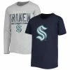 Outerstuff Youth Deep Sea Blue/Heathered Gray Seattle Kraken T-Shirt Combo Set 2 Outerstuff Youth Deep Sea Blue/Heathered Gray Seattle Kraken T-Shirt Combo Set -Outerstuff shop unnamed file 6889