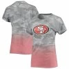 Outerstuff Juniors Gray/Scarlet San Francisco 49ers Beth Camo Dip-Dye T-Shirt 1 Outerstuff Juniors Gray/Scarlet San Francisco 49ers Beth Camo Dip-Dye T-Shirt -Outerstuff shop unnamed file 6943
