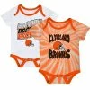 Outerstuff Newborn & Infant Orange/White Cleveland Browns Monterey Tie-Dye 2-Pack Bodysuit Set