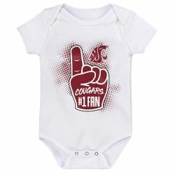 Outerstuff Infant Crimson/White/Heathered Gray Washington State Cougars 3-Pack Game On Bodysuit Set -Outerstuff shop unnamed file 7007