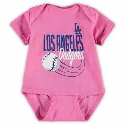 Outerstuff Girls Newborn & Infant Cody Bellinger Pink Los Angeles Dodgers Baby Slugger Name & Number Bodysuit -Outerstuff shop unnamed file 7019