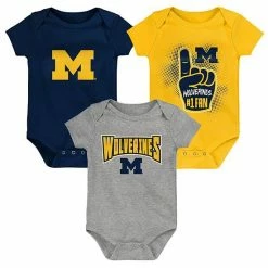 Outerstuff Infant Navy/Maize/Heather Gray Michigan Wolverines Game On Three-Pack Bodysuit Set 8 Outerstuff Infant Navy/Maize/Heather Gray Michigan Wolverines Game On Three-Pack Bodysuit Set -Outerstuff shop unnamed file 7052