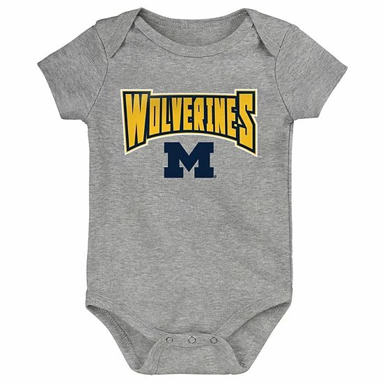 Outerstuff Infant Navy/Maize/Heather Gray Michigan Wolverines Game On Three-Pack Bodysuit Set 7 Outerstuff Infant Navy/Maize/Heather Gray Michigan Wolverines Game On Three-Pack Bodysuit Set - Image 5