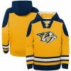 Outerstuff Youth Gold Nashville Predators Ageless Must-Have Lace-Up Pullover Hoodie