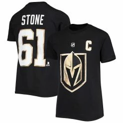 Outerstuff Youth Mark Stone Black Vegas Golden Knights Captain Name & Number T-Shirt -Outerstuff shop unnamed file 7084
