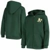 Outerstuff Youth Green Oakland Athletics Logo Full-Zip Hoodie -Outerstuff shop unnamed file 7087