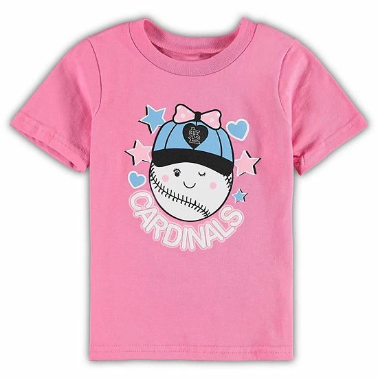 Outerstuff Girls Toddler Pink St. Louis Cardinals Winky T-Shirt 4 Outerstuff Girls Toddler Pink St. Louis Cardinals Winky T-Shirt - Image 2