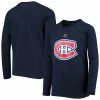 Outerstuff Youth Navy Montreal Canadiens Primary Logo Long Sleeve T-Shirt