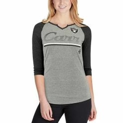 Outerstuff Women's Juniors Derek Carr Heathered Gray/Black Las Vegas Raiders Over The Line Player Name & Number Tri-Blend 3/4-Sleeve V-Notch T-Shirt 11 Outerstuff Women's Juniors Derek Carr Heathered Gray/Black Las Vegas Raiders Over The Line Player Name & Number Tri-Blend 3/4-Sleeve V-Notch T-Shirt -Outerstuff shop unnamed file 7168