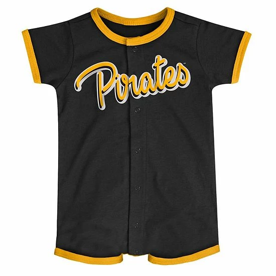 Outerstuff Infant Black Pittsburgh Pirates Power Hitter Romper 3 Outerstuff Infant Black Pittsburgh Pirates Power Hitter Romper