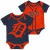 Outerstuff Infant Navy/Orange Detroit Tigers Double 2-Pack Bodysuit Set
