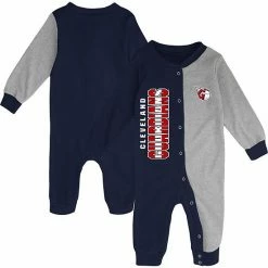 Outerstuff Infant Navy/Gray Cleveland Guardians Halftime Sleeper