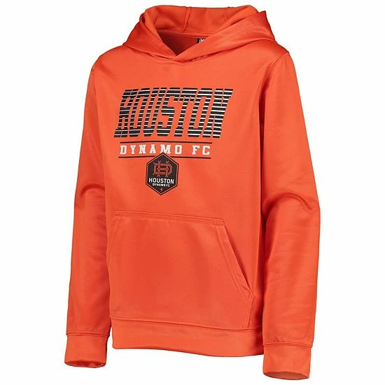Outerstuff Youth Orange Houston Dynamo FC Players Performance Pullover Hoodie 4 Outerstuff Youth Orange Houston Dynamo FC Players Performance Pullover Hoodie - Image 2
