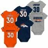 Outerstuff Newborn & Infant Phillip Lindsay Orange/Navy/Heathered Gray Denver Broncos Name & Number Three-Pack Bodysuit Set -Outerstuff shop unnamed file 7190