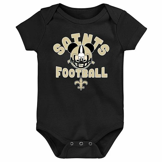 Outerstuff Newborn Black New Orleans Saints Disney Lil Champ Bodysuit 3 Outerstuff Newborn Black New Orleans Saints Disney Lil Champ Bodysuit