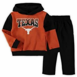 Outerstuff Infant Texas Orange/Black Texas Longhorns Sideline Pullover Hoodie & Pants Set