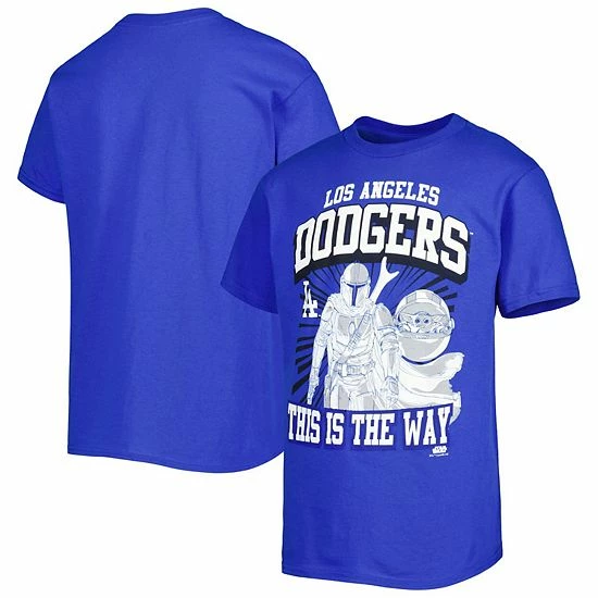 Outerstuff Youth Royal Los Angeles Dodgers Star Wars This Is The Way T-Shirt 3 Outerstuff Youth Royal Los Angeles Dodgers Star Wars This Is The Way T-Shirt