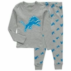 Outerstuff Toddler Heathered Gray Detroit Lions Sleep Set