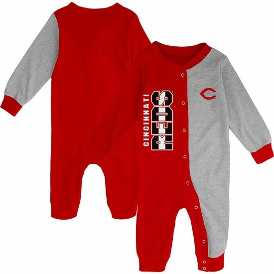 Outerstuff Infant Red/Gray Cincinnati Reds Halftime Sleeper 3 Outerstuff Infant Red/Gray Cincinnati Reds Halftime Sleeper
