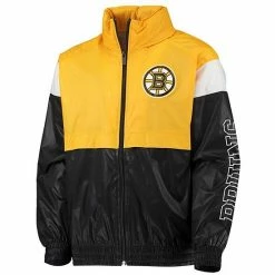 Outerstuff Youth Gold/Black Boston Bruins Goal Line Full-Zip Hoodie Windbreaker Jacket -Outerstuff shop unnamed file 7258