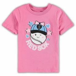 Outerstuff Girls Toddler Pink Boston Red Sox Winky T-Shirt