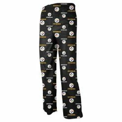 Outerstuff Pittsburgh Steelers Youth All Over Print Lounge Pants - Black