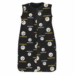 Outerstuff Infant Black/White Pittsburgh Steelers Sung As A Bug Two-Piece Full-Zip Sleeveless Swaddle -Outerstuff shop unnamed file 7304