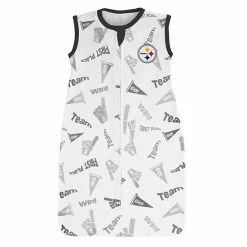 Outerstuff Infant Black/White Pittsburgh Steelers Sung As A Bug Two-Piece Full-Zip Sleeveless Swaddle -Outerstuff shop unnamed file 7305
