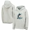 Outerstuff Youth Heathered Gray Miami Marlins Primary Team Logo Pullover Hoodie -Outerstuff shop unnamed file 7306