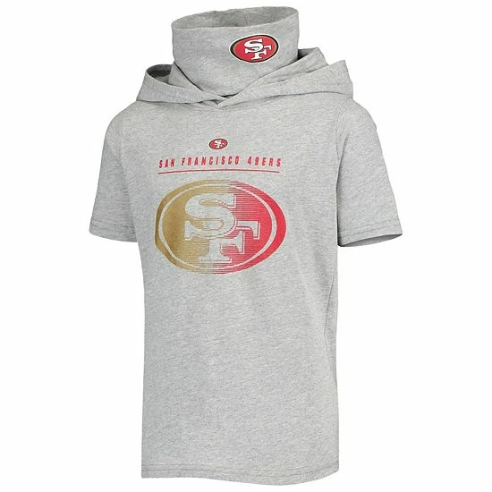Outerstuff Youth Heathered Gray San Francisco 49ers On Guard Hoodie T-Shirt 5 Outerstuff Youth Heathered Gray San Francisco 49ers On Guard Hoodie T-Shirt - Image 3