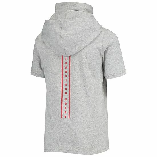 Outerstuff Youth Heathered Gray San Francisco 49ers On Guard Hoodie T-Shirt 6 Outerstuff Youth Heathered Gray San Francisco 49ers On Guard Hoodie T-Shirt - Image 4