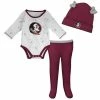 Outerstuff Newborn & Infant Garnet/White Florida State Seminoles Dream Team Long Sleeve Bodysuit Hat & Pants Set -Outerstuff shop unnamed file 7372