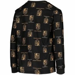 Outerstuff Youth Black Vegas Golden Knights Allover Print Long Sleeve T-Shirt And Pants Sleep Set -Outerstuff shop unnamed file 7381