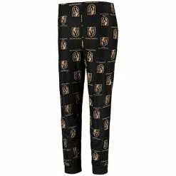 Outerstuff Youth Black Vegas Golden Knights Allover Print Long Sleeve T-Shirt And Pants Sleep Set -Outerstuff shop unnamed file 7382
