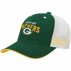 Outerstuff Preschool Green/White Green Bay Packers Core Lockup Mesh Back Snapback Hat